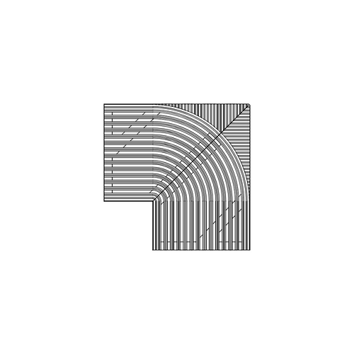Zen Jonite Stone Corner Pool Grate 450 x 450mm (18 x 18 Inch)