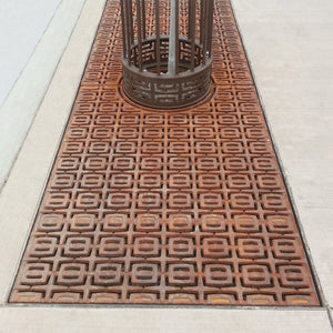 Carbochon Cast Iron Tree Grate 2438 x 914mm (96 x 36 Inch)