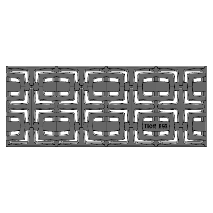 Carbochon Cast Iron Channel Drain Grate 499 x 200mm (20 x 8 Inch)