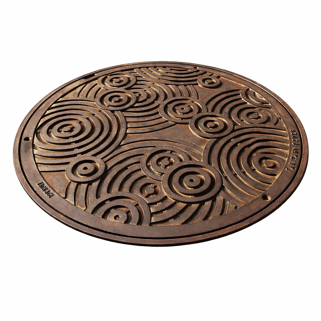 Lateral Design Studio Cast Iron Round Drain Gully Covers – Lateral Design Studio