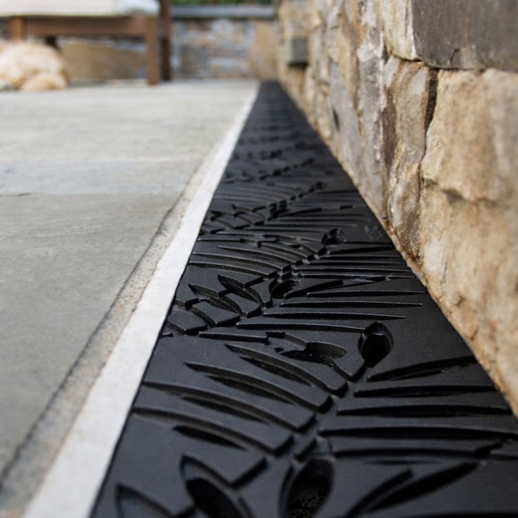 [CLEARANCE] Black Locust Cast Iron Channel Drain Grate 494 x 125mm (20 x 5 Inch)