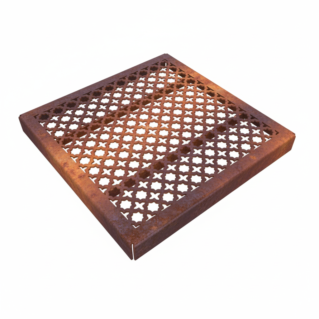 Columbus Corten Steel Square Gully Cover (300 x 300mm)