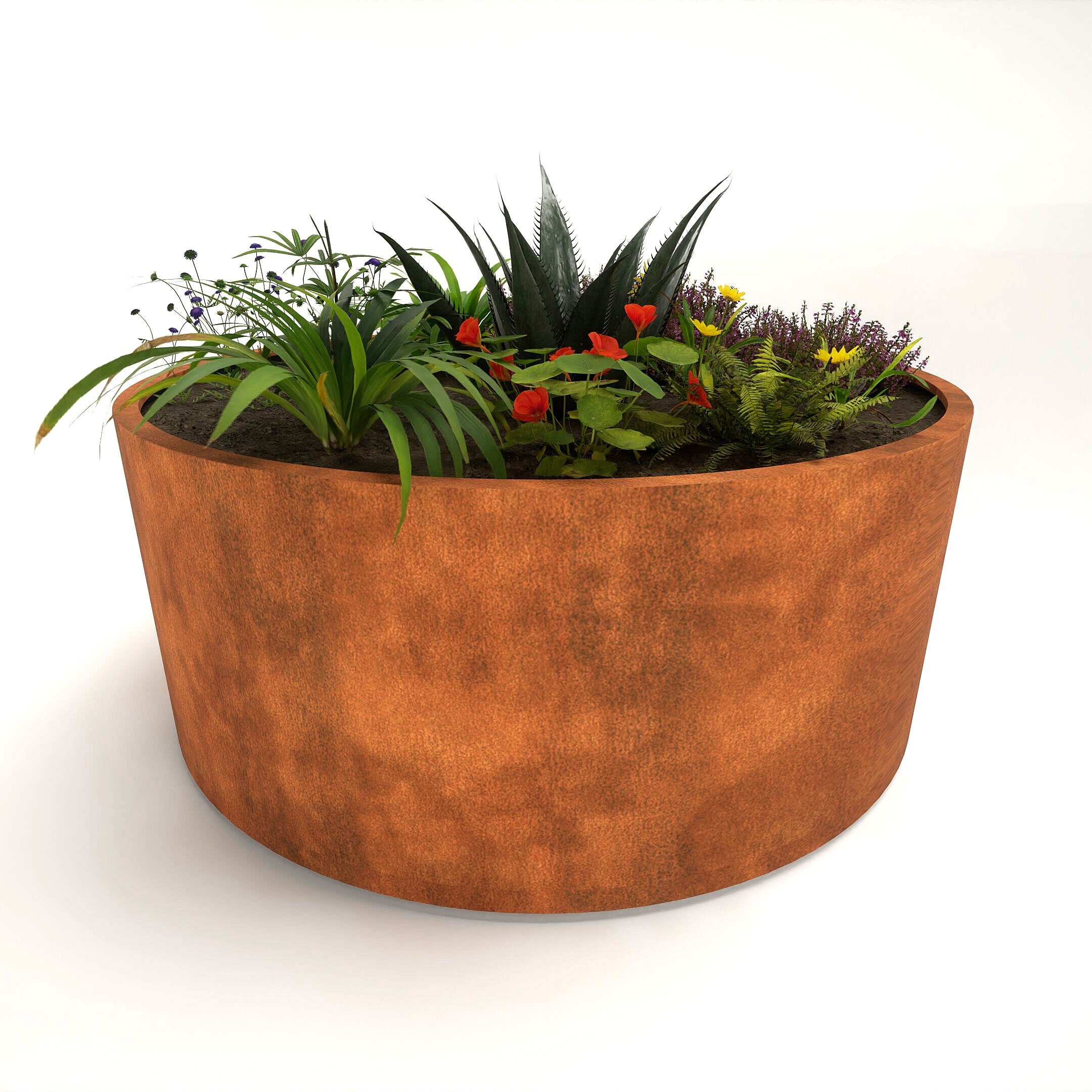 Lateral Design Studio Corten Steel Henley Cylindrical Planter – Lateral Design Studio