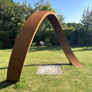 Corten Steel Helix Moongate Arch
