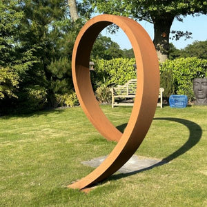 Corten Steel Helix Moongate Arch