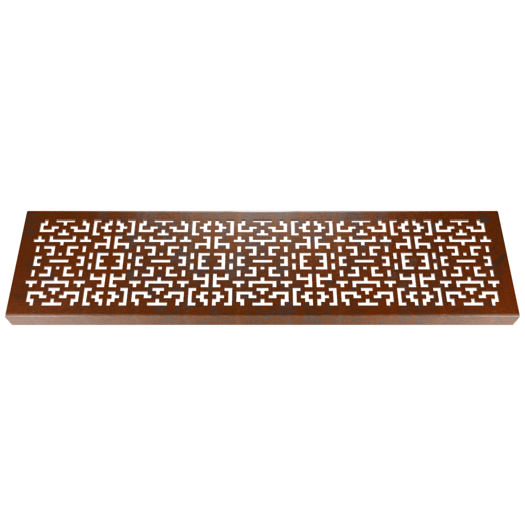 Crossword Corten Steel Channel Drain Grate 125 x 1000mm (5 Inch)