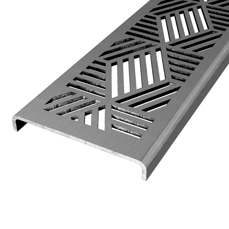 Cubix 304 Stainless Steel Channel Drain Grate 75 x 913mm (3 Inch)