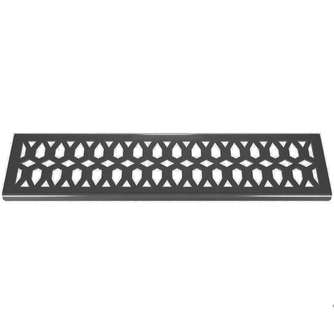Diamond Corten Steel Channel Drain Grate 75 x 913mm (3 Inch)