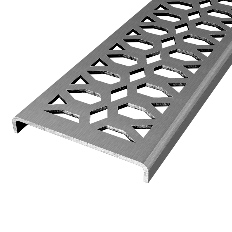 Diamond Stainless Steel 304 Channel Drain Grate 69 x 913mm (3 Inch)