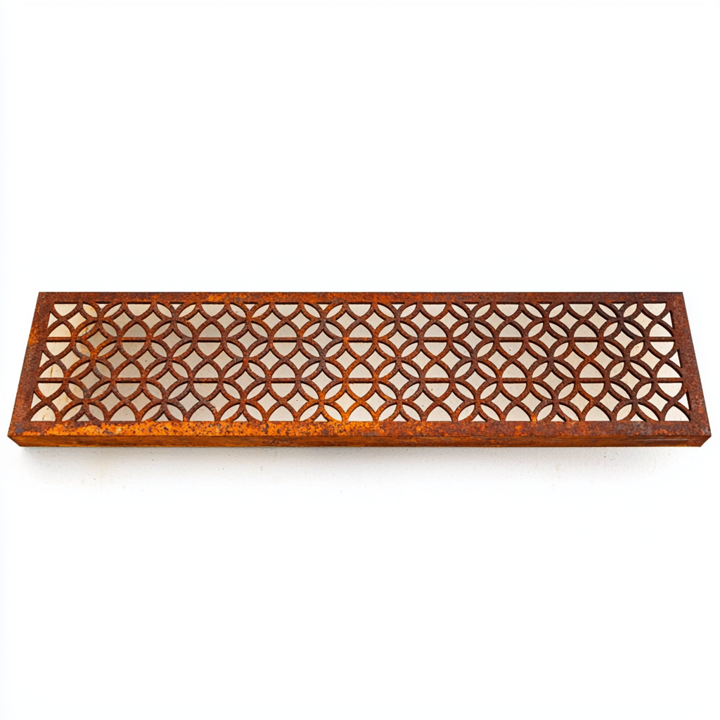 Double Archez Corten Steel Channel Drain Grate 125 x 1000mm (5 Inch)