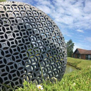 Oblio Couvercle de caniveau rond en fonte 115 mm anti-talon (4 pouces)