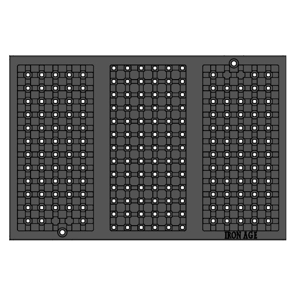 Explora Cast Iron Channel Drain Grate 454 x 302mm Heel Proof (18 x 12 Inch)