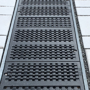 Explora Cast Iron Channel Drain Grate 607 x 302mm (24 x 12 Inch)