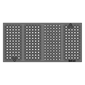 Explora Cast Iron Channel Drain Grate 607 x 302mm (24 x 12 Inch)