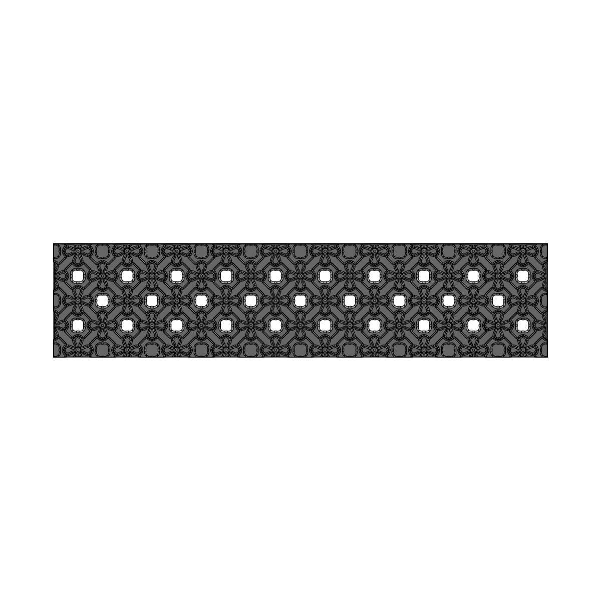 Flower Grid Cast Iron Channel Drain Grate 304 x 70mm (12 x 3 Inch)