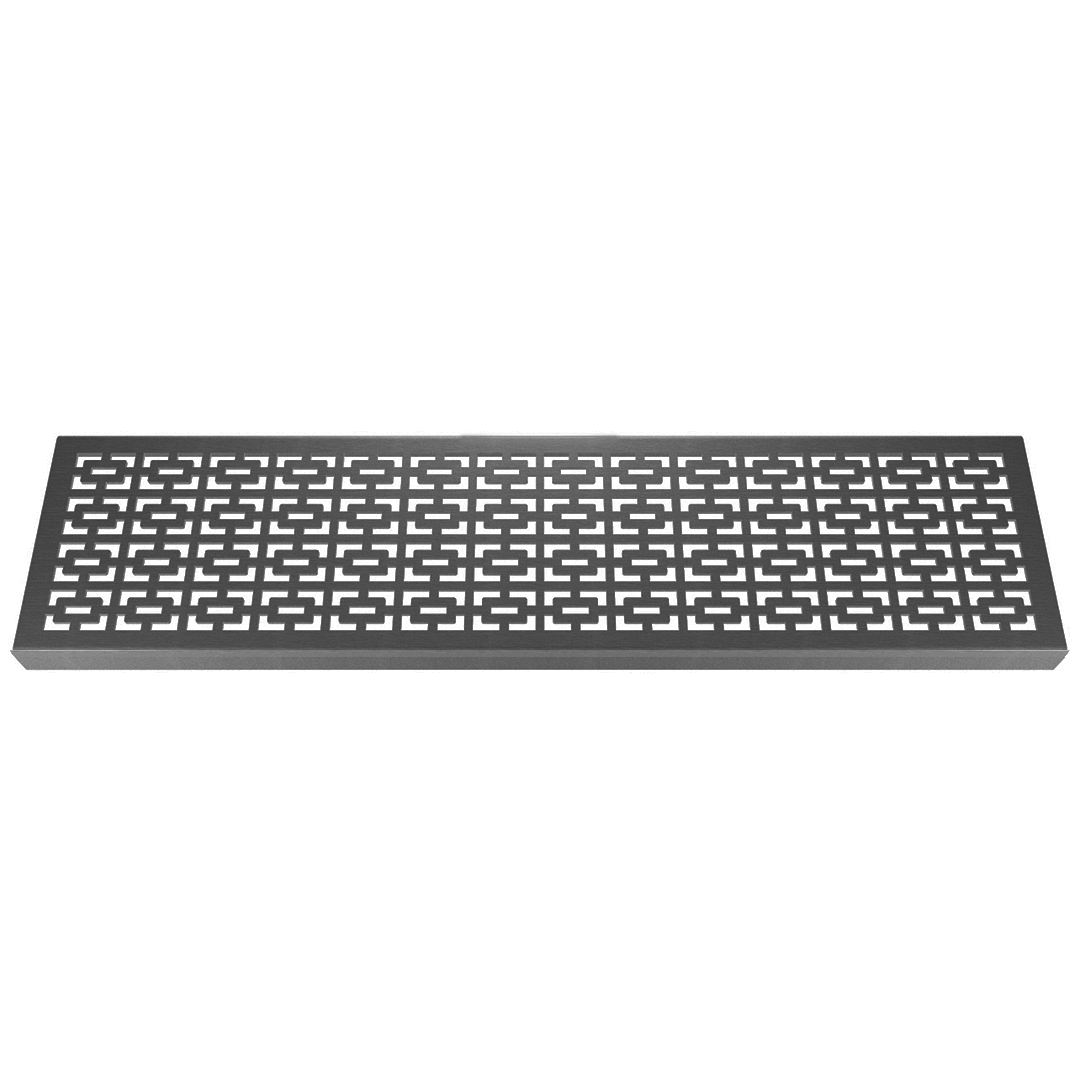 Geo Rectangular Corten Steel Channel Drain Grate 125 x 1000mm (5 Inch ...