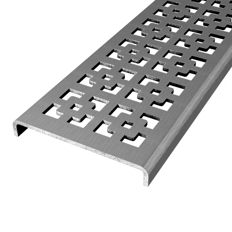 Geo Squares 304 Stainless Steel Channel Drain Grate 75 x 913mm (3 Inch)