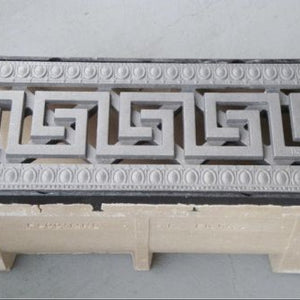 Greek Key Cast Iron Channel Drain Grate 498 x 223mm (20 x 9 Inch)