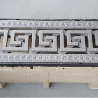Greek Key Cast Iron Channel Drain Grate 498 x 223mm (20 x 9 Inch)
