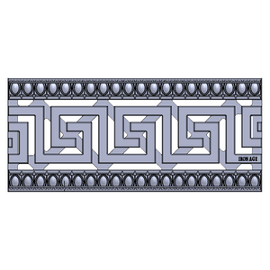 Greek Key Cast Iron Channel Drain Grate 498 x 223mm (20 x 9 Inch)