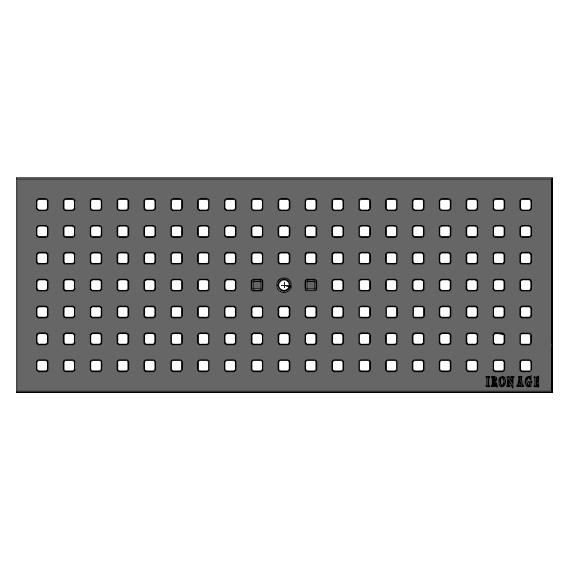 Grid Cast Iron Channel Drain Grate 508 x 203mm (20 x 8 Inch)