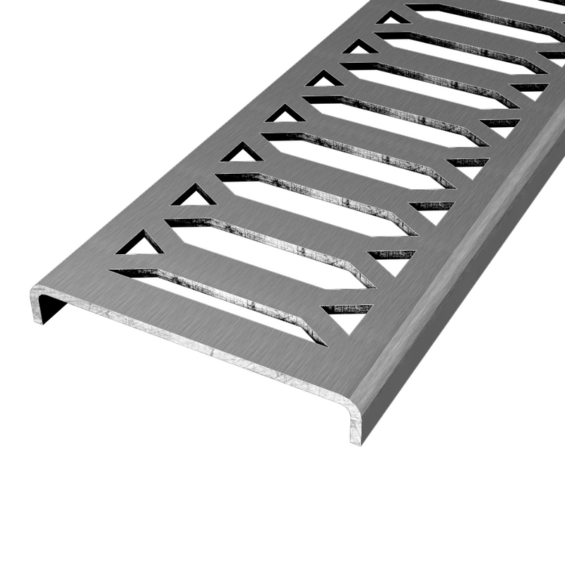 Hexagon 304 Stainless Steel Channel Drain Grate 75 x 913mm (3 Inch)