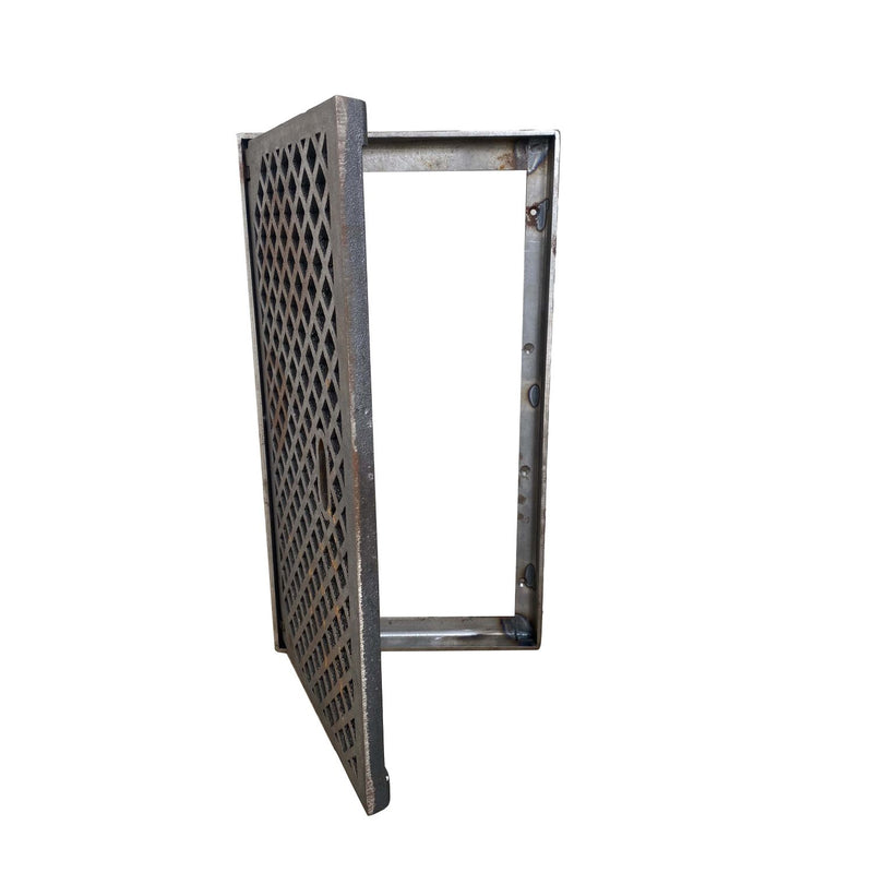 Deuce Cast Iron Channel Drain Grate & Frame 500 x 267mm (20 x 11 Inch)