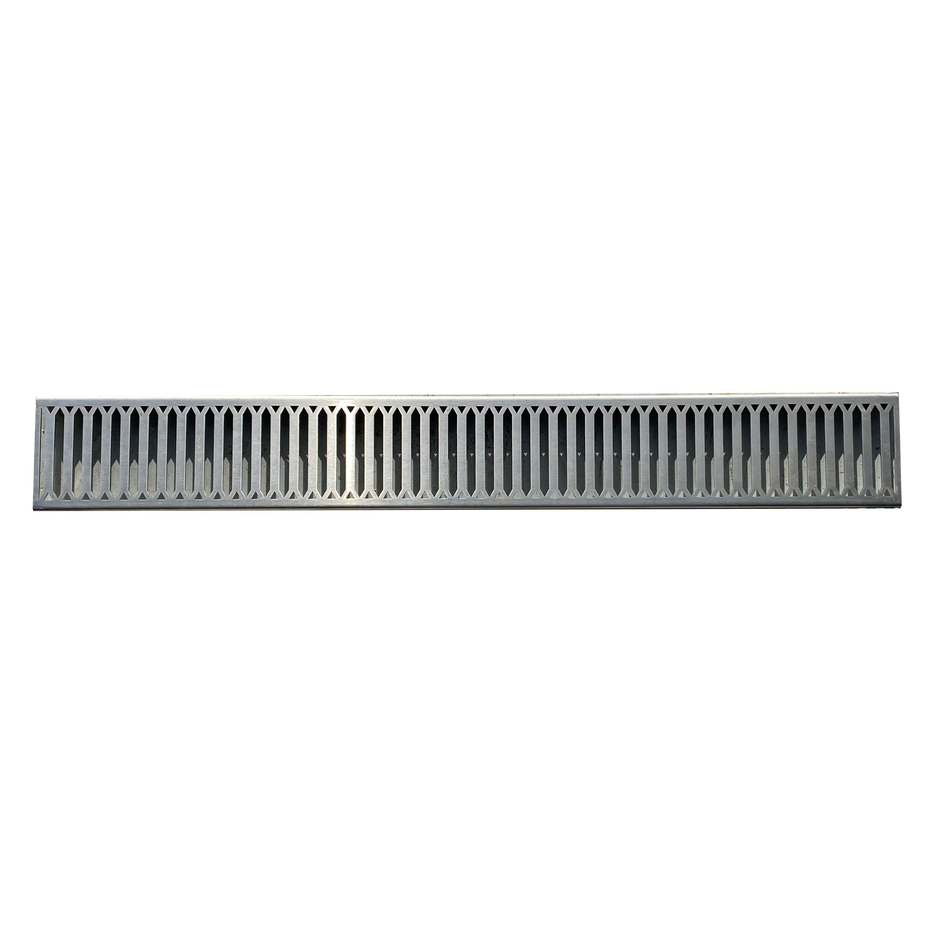 [CLEARANCE] Hexagon 304 Stainless Steel Channel Drain Grate 125 x 940mm (5 Inch)