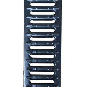 Black Powder Coated Galvanised Steel Channel Drain Grate 125mm x 1000mm (5 Inch)