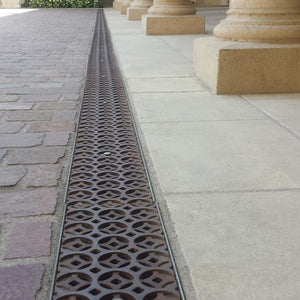 Interlaken Cast Iron Channel Drain Grate 499 x 122mm Heel Proof (20 x 5 Inch)