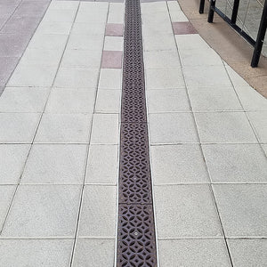 Interlaken Cast Iron Channel Drain Grate 608 x 149mm (24 x 6 Inch)