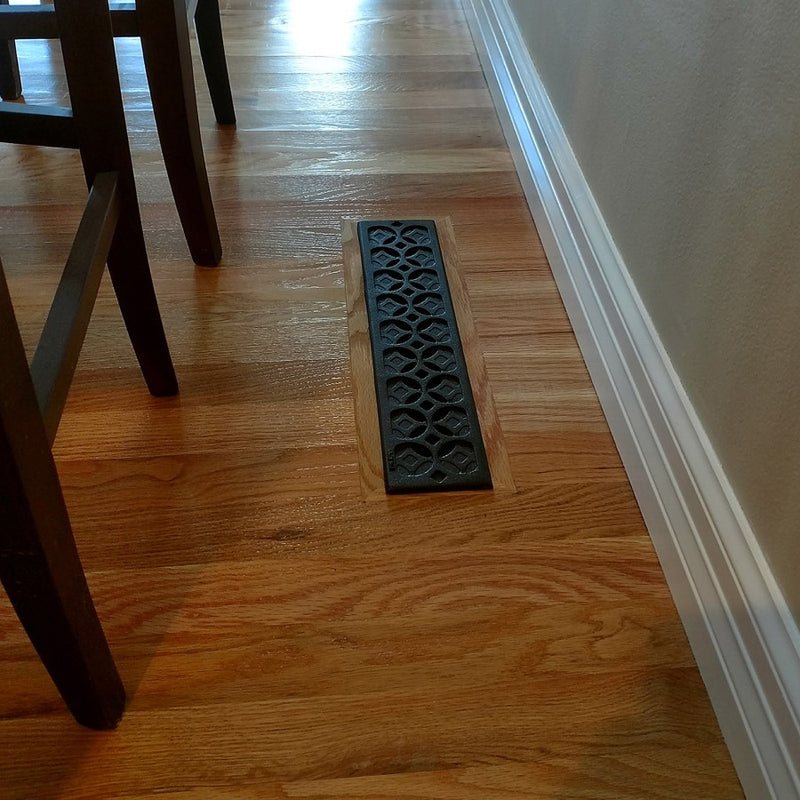 Interlaken Cast Iron Floor Register Grate 346 x 41mm (14 x 2 Inch)