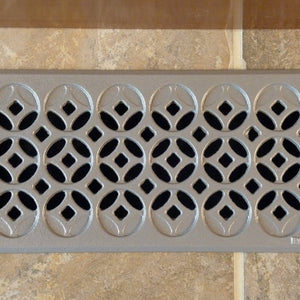 Interlaken Cast Iron Floor Register Grate 245 x 92mm (10 x 4 Inch)