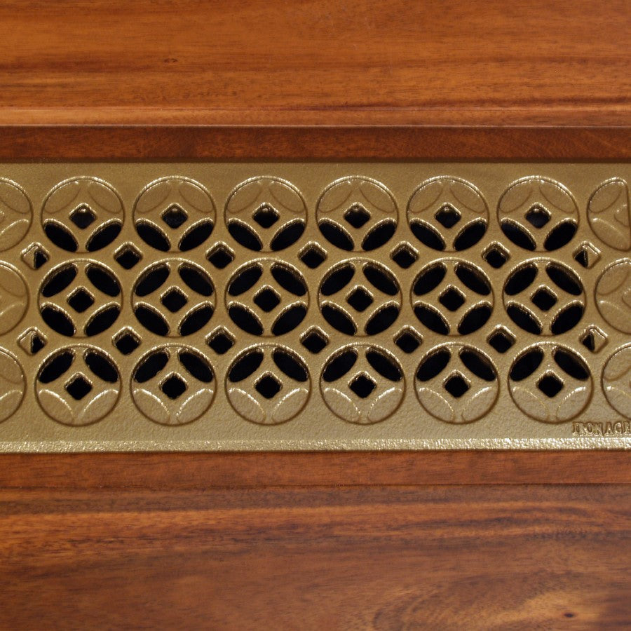 Interlaken Cast Iron Floor Register Grate 245 x 92mm (10 x 4 Inch)