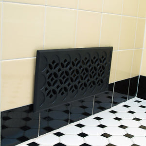 Interlaken Cast Iron Floor Register Grate 245 x 92mm (10 x 4 Inch)