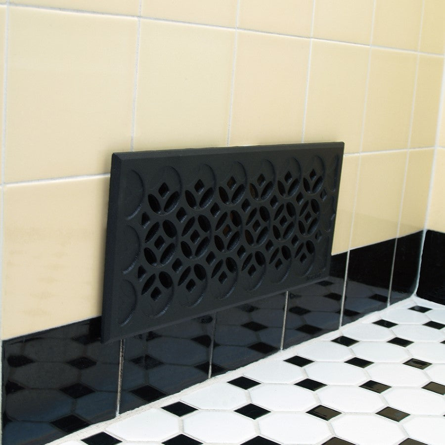 Interlaken Cast Iron Floor Register Grate 245 x 92mm (10 x 4 Inch)