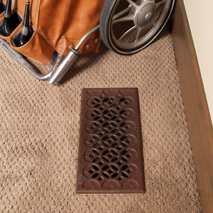 Interlaken Cast Iron Floor Register Grate 245 x 92mm (10 x 4 Inch)