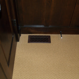 Interlaken Cast Iron Floor Register Grate 245 x 92mm (10 x 4 Inch)