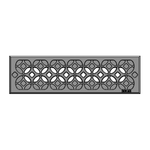Interlaken Cast Iron Floor Register Grate 245 x 41mm (10 x 2 Inch)