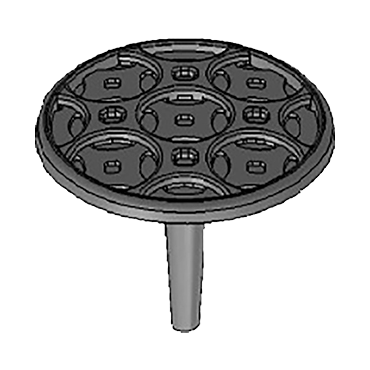 Interlaken Cast Iron Raised Pavement Marker 102mm Heel Proof (4 Inch)