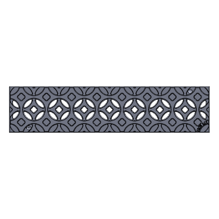 Interlaken Cast Iron Channel Drain Grate 454 x 104mm (18 x 4 Inch)