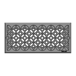 Interlaken Cast Iron Floor Register Grate 245 x 92mm (10 x 4 Inch)
