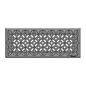 Interlaken Cast Iron Floor Register Grate 295 x 92mm (12 x 4 Inch)