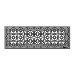 Interlaken Cast Iron Floor Register Grate 346 x 92mm (14 x 4 Inch)