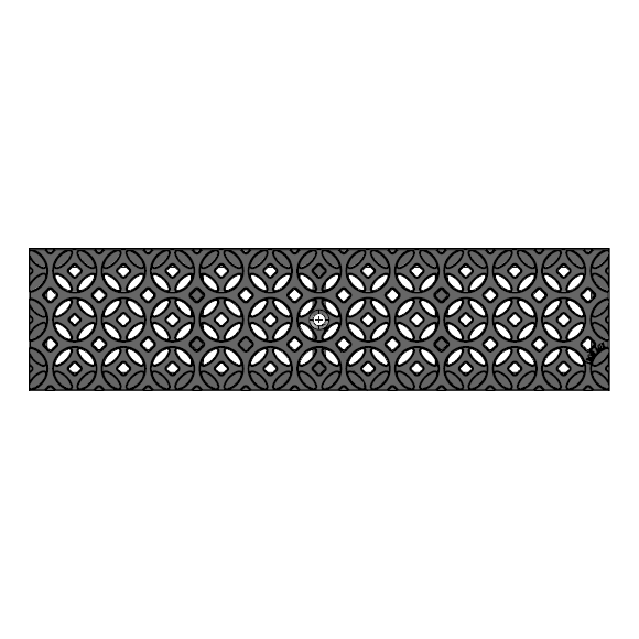 Interlaken Cast Iron Channel Drain Grate 499 x 122mm Heel Proof (20 x 5 Inch)