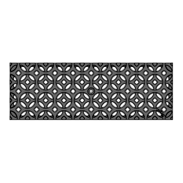 Interlaken Cast Iron Channel Drain Grate 497 x 174mm (20 x 7 Inch)