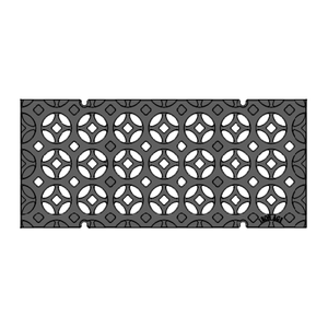 Interlaken Cast Iron Channel Drain Grate 498 x 223mm (20 x 9 Inch)