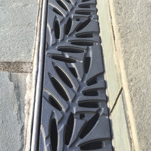 Locust Cast Iron Channel Drain Grate 608 x 103mm (24 x 4 Inch)