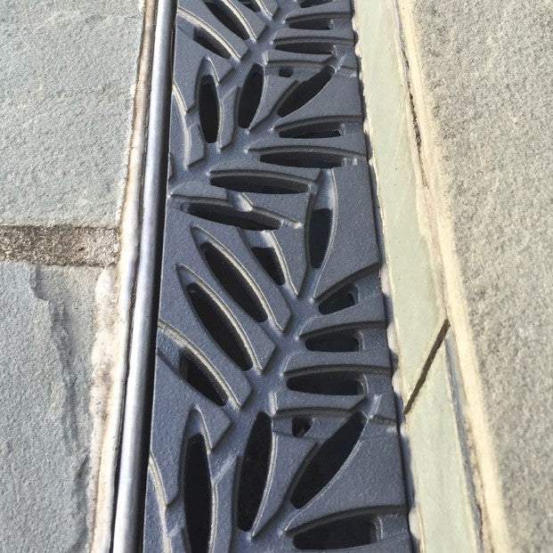 Locust Cast Iron Channel Drain Grate 608 x 103mm (24 x 4 Inch)