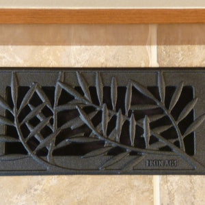 Locust Cast Iron Floor Register Grate 245 x 92mm (10 x 4 Inch)
